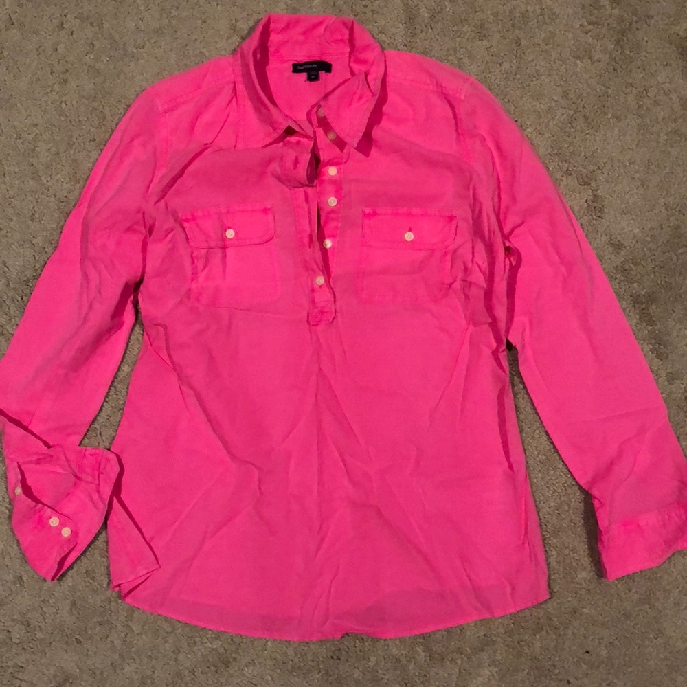 Fitted & Like new Gap Maternity XS Pink Shirt